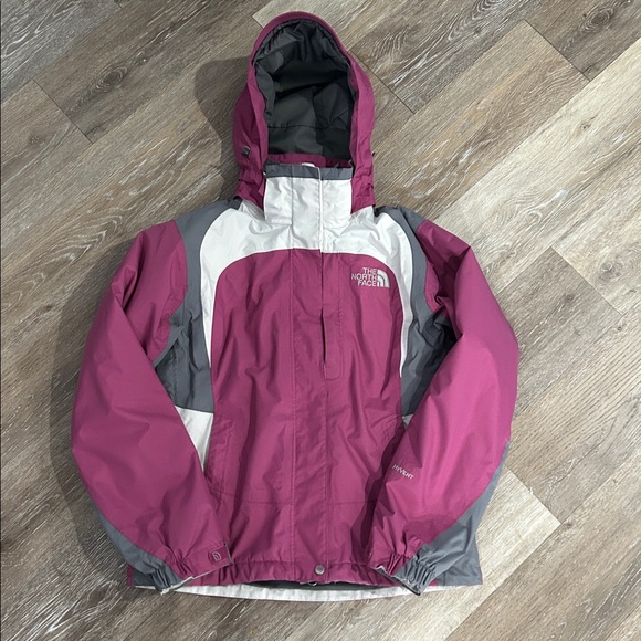 The North Face Kids' Magenta and Gray Snow Coat